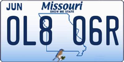 MO license plate OL8O6R