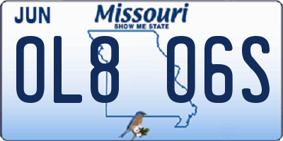 MO license plate OL8O6S