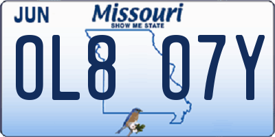 MO license plate OL8O7Y