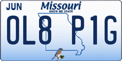MO license plate OL8P1G