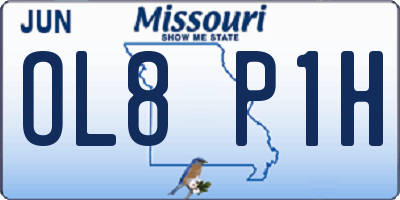 MO license plate OL8P1H