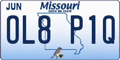 MO license plate OL8P1Q