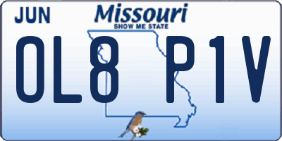 MO license plate OL8P1V
