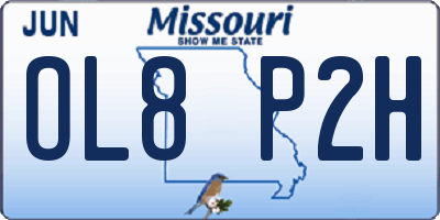 MO license plate OL8P2H