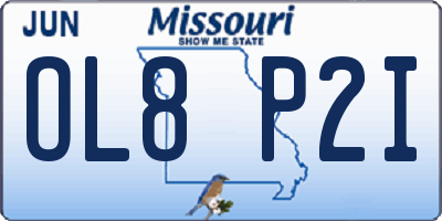 MO license plate OL8P2I