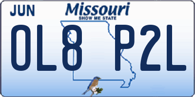 MO license plate OL8P2L