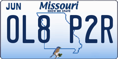MO license plate OL8P2R