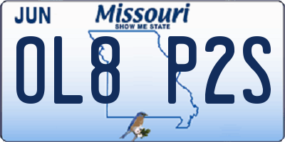 MO license plate OL8P2S