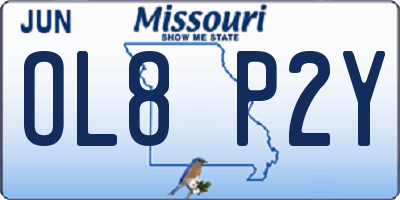 MO license plate OL8P2Y