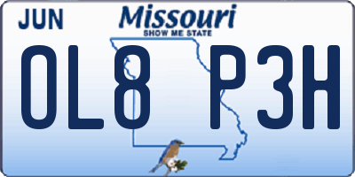 MO license plate OL8P3H