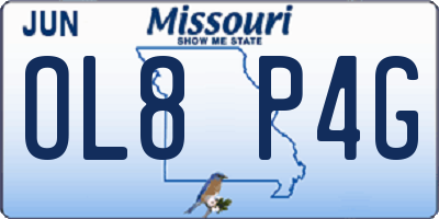 MO license plate OL8P4G