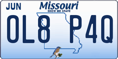 MO license plate OL8P4Q