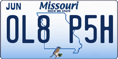 MO license plate OL8P5H
