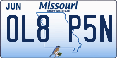 MO license plate OL8P5N