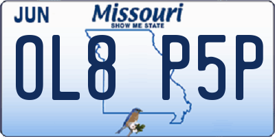 MO license plate OL8P5P