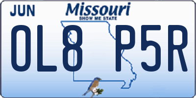 MO license plate OL8P5R