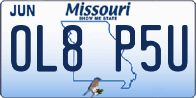 MO license plate OL8P5U