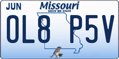 MO license plate OL8P5V