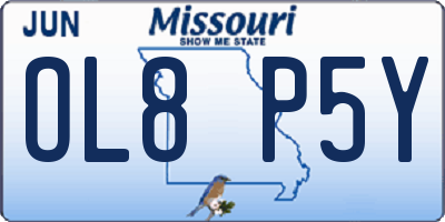 MO license plate OL8P5Y