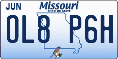 MO license plate OL8P6H