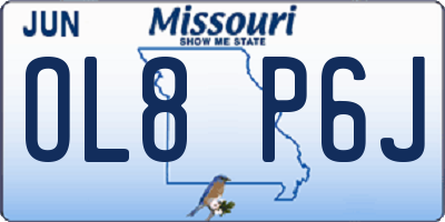 MO license plate OL8P6J