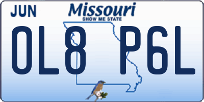 MO license plate OL8P6L