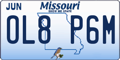 MO license plate OL8P6M