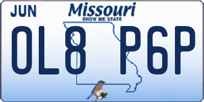 MO license plate OL8P6P