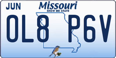 MO license plate OL8P6V
