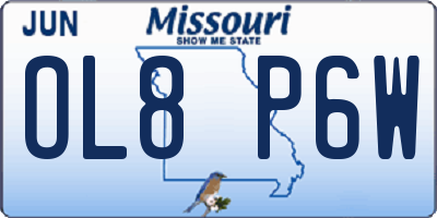 MO license plate OL8P6W