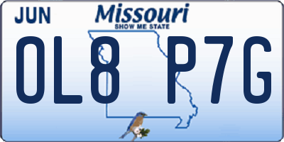 MO license plate OL8P7G