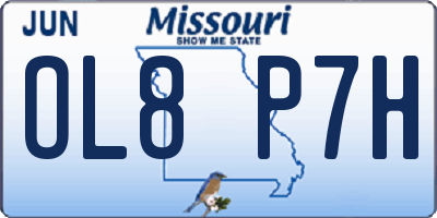MO license plate OL8P7H
