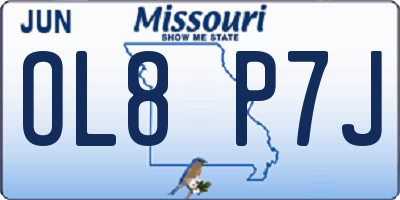 MO license plate OL8P7J
