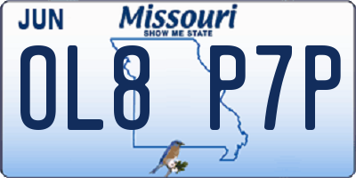 MO license plate OL8P7P