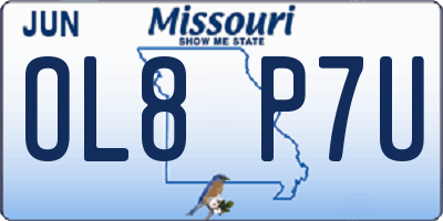 MO license plate OL8P7U