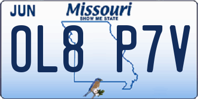 MO license plate OL8P7V