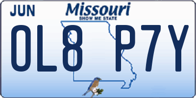 MO license plate OL8P7Y