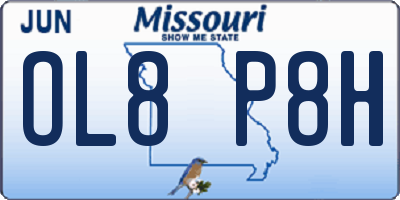 MO license plate OL8P8H