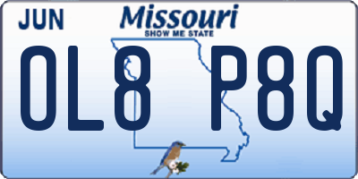 MO license plate OL8P8Q