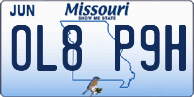 MO license plate OL8P9H