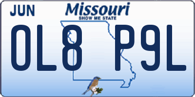 MO license plate OL8P9L