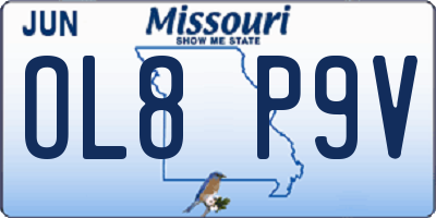 MO license plate OL8P9V