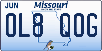 MO license plate OL8Q0G