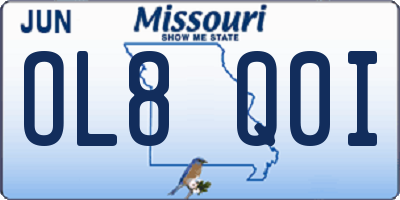 MO license plate OL8Q0I