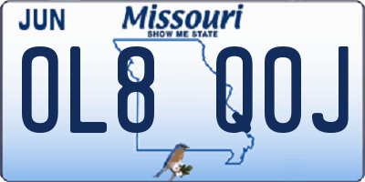 MO license plate OL8Q0J