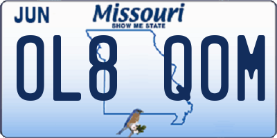 MO license plate OL8Q0M