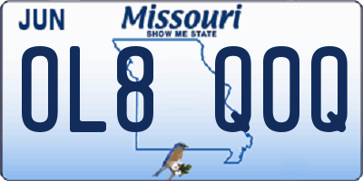 MO license plate OL8Q0Q