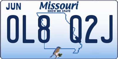 MO license plate OL8Q2J