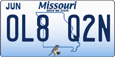 MO license plate OL8Q2N