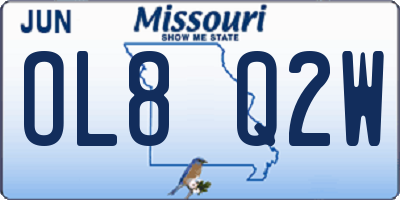MO license plate OL8Q2W
